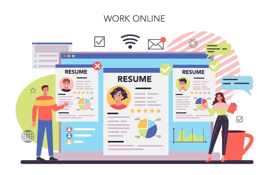 Resume analysis illustration